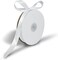 White Polyester Ribbon 5/8 Inch, 50 Yards, Single-Sided Shiny, Perfect for DIY Crafts, Wedding Decoration, Gift Wrapping and Flower Art